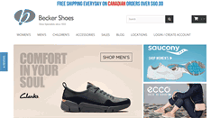 Desktop Screenshot of beckershoes.com